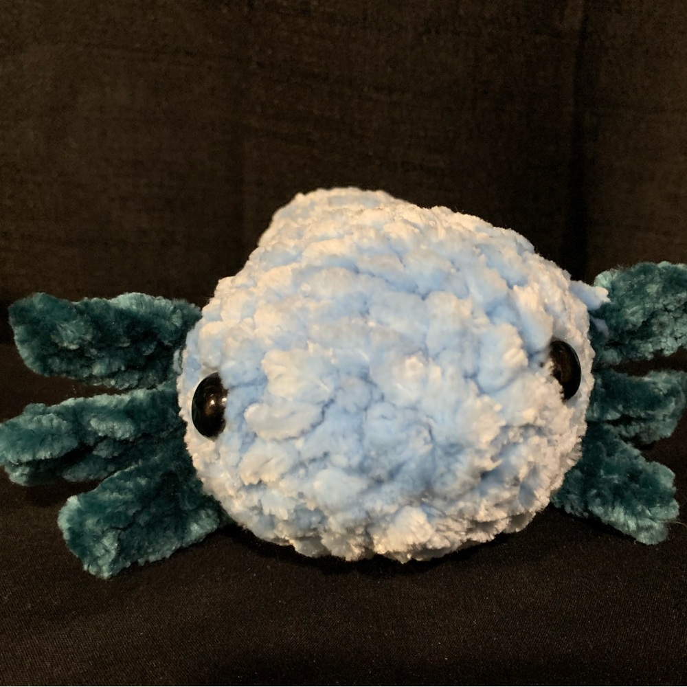 Crochet Light Blue Axolotl Plushie